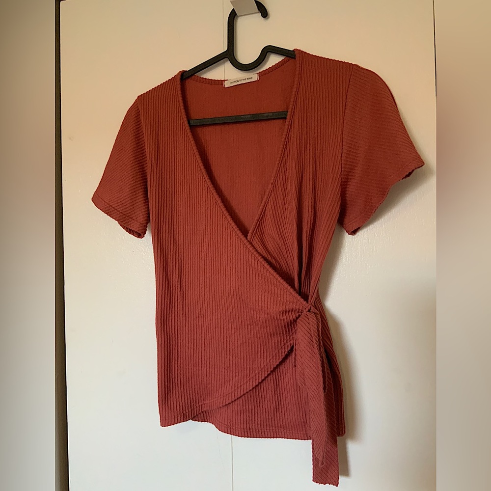 Short Sleeve Wrap Tee